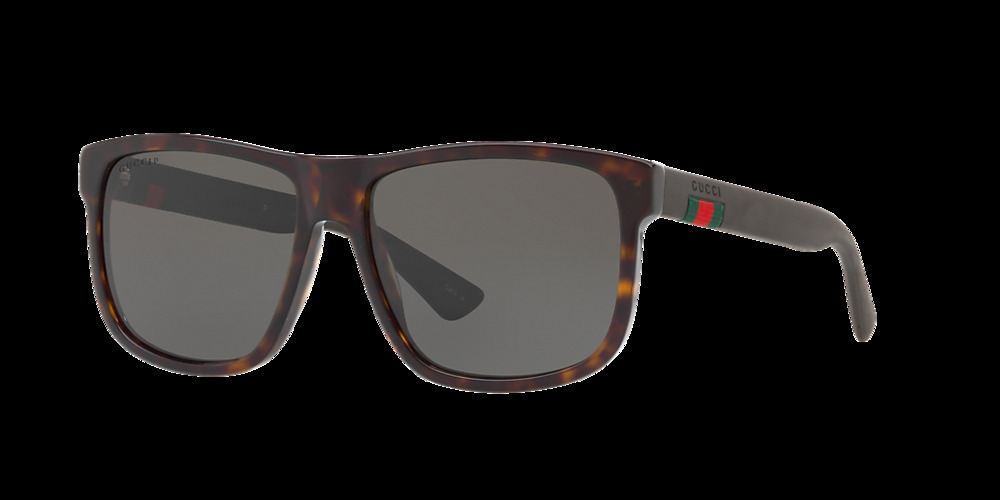 Gucci GG0010SA 003 Havana Square Wayfarer Sunglasses NEW